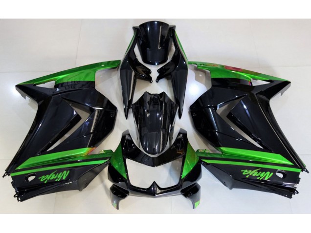 Gloss Black & Green 2008-2012 Kawasaki Ninja 250 Motorcycle Fairing Gloss Black & Green 2008-2012 Kawasaki Ninja 250 Motorcycle Fairing
