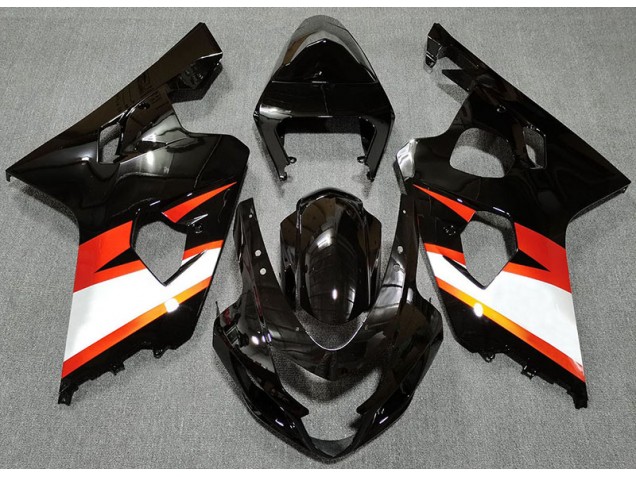 Gloss Black & Orange 2004-2005 Suzuki GSXR 600-750 Motorcycle Fairing Gloss Black & Orange 2004-2005 Suzuki GSXR 600-750 Motorcycle Fairing