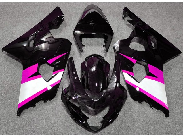 Gloss Black & Pink 2004-2005 Suzuki GSXR 600-750 Motorcycle Fairing Gloss Black & Pink 2004-2005 Suzuki GSXR 600-750 Motorcycle Fairing
