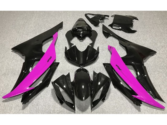Gloss Black & Pink 2008-2016 Yamaha R6 Motorcycle Fairing Gloss Black & Pink 2008-2016 Yamaha R6 Motorcycle Fairing