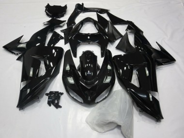 Gloss Black Plain 2006-2007 Kawasaki ZX10R Motorcycle Fairing