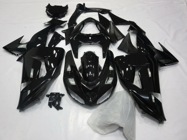 Gloss Black Plain 2006-2007 Kawasaki ZX10R Motorcycle Fairing Gloss Black Plain 2006-2007 Kawasaki ZX10R Motorcycle Fairing