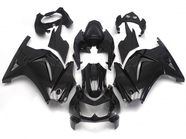Gloss Black Plain 2008-2012 Kawasaki Ninja 250 Motorcycle Fairing Gloss Black Plain 2008-2012 Kawasaki Ninja 250 Motorcycle Fairing