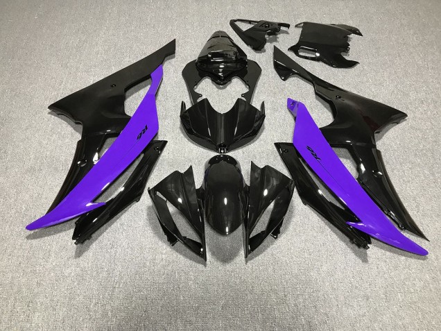 Gloss Black & Purple 2008-2016 Yamaha R6 Motorcycle Fairing Gloss Black & Purple 2008-2016 Yamaha R6 Motorcycle Fairing