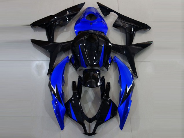 Gloss Black and Blue 2007-2008 Honda CBR600RR Motorcycle Fairing Gloss Black and Blue 2007-2008 Honda CBR600RR Motorcycle Fairing