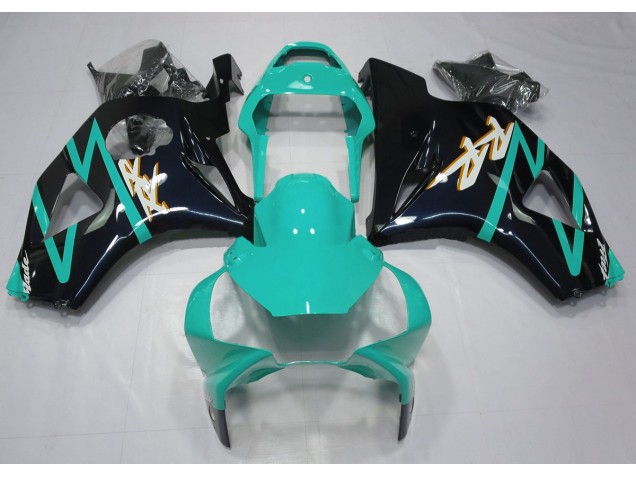 Gloss Black and Cyan 2002-2003 Honda CBR954RR Motorcycle Fairing Gloss Black and Cyan 2002-2003 Honda CBR954RR Motorcycle Fairing