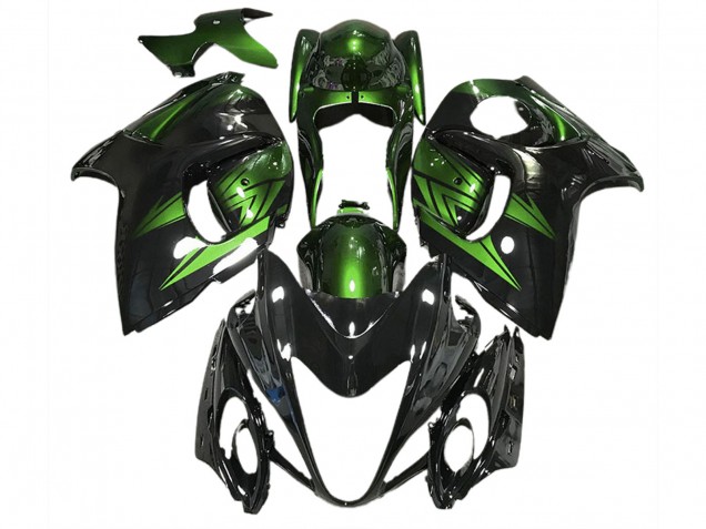 Gloss Black and Deep Green 2008-2020 Suzuki GSXR 1300 Hayabusa Motorcycle Fairing Gloss Black and Deep Green 2008-2020 Suzuki GSXR 1300 Hayabusa Motorcycle Fairing