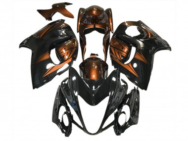 Gloss Black and Deep Orange 2008-2020 Suzuki GSXR 1300 Hayabusa Motorcycle Fairing