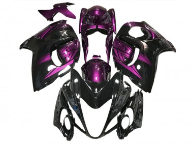 Gloss Black and Deep Purple 2008-2020 Suzuki GSXR 1300 Hayabusa Motorcycle Fairing