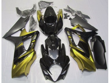 Gloss Black and Yellow 2007-2008 Suzuki GSXR 1000 Motorcycle Fairing