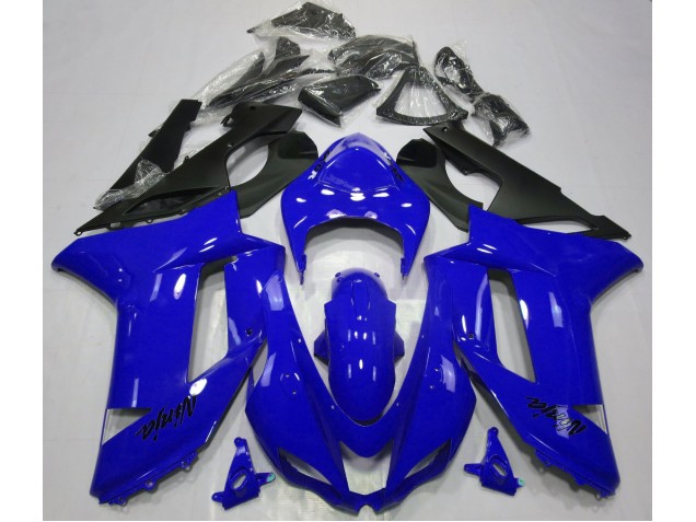 Gloss Blue 2007-2008 Kawasaki ZX6R Motorcycle Fairing Gloss Blue 2007-2008 Kawasaki ZX6R Motorcycle Fairing