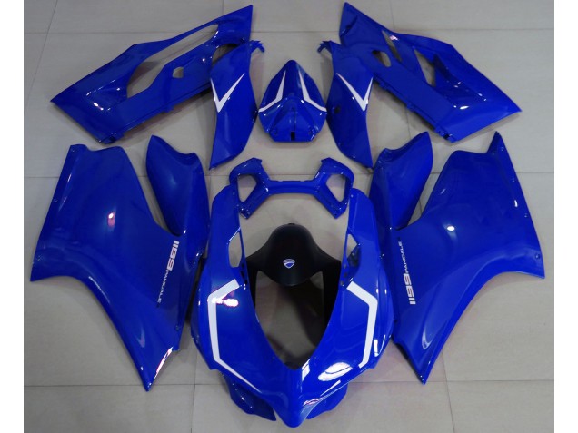 Gloss Blue & White 2011-2014 Ducati Ducati 1199 Motorcycle Fairing Gloss Blue & White 2011-2014 Ducati Ducati 1199 Motorcycle Fairing