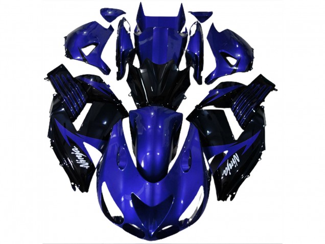 Gloss Blue and Black 2006-2011 Kawasaki ZX14R Motorcycle Fairing Gloss Blue and Black 2006-2011 Kawasaki ZX14R Motorcycle Fairing