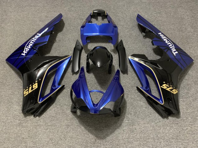 Gloss Blue and Black 2009-2012 Triumph Daytona 675 Motorcycle Fairing Gloss Blue and Black 2009-2012 Triumph Daytona 675 Motorcycle Fairing