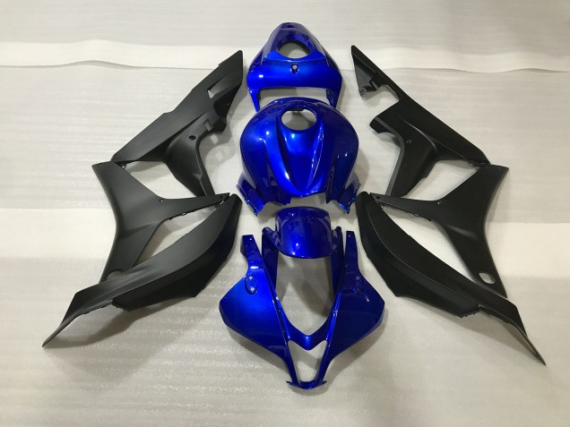 Gloss Blue and Matte Black 2007-2008 Honda CBR600RR Motorcycle Fairing Gloss Blue and Matte Black 2007-2008 Honda CBR600RR Motorcycle Fairing