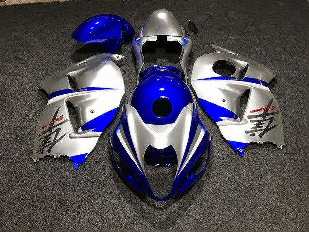 Gloss Blue and Silver 1997-2007 Suzuki GSXR 1300 Hayabusa Motorcycle Fairing