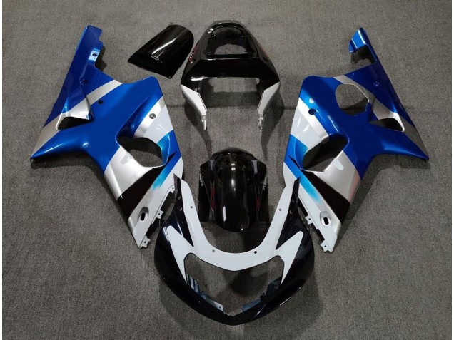 Gloss Blue and Silver OEM 2000-2002 Suzuki GSXR 1000 Motorcycle Fairing Gloss Blue and Silver OEM 2000-2002 Suzuki GSXR 1000 Motorcycle Fairing