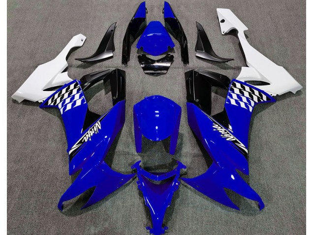 Gloss Blue and White 2008-2010 Kawasaki ZX10R Motorcycle Fairing Gloss Blue and White 2008-2010 Kawasaki ZX10R Motorcycle Fairing