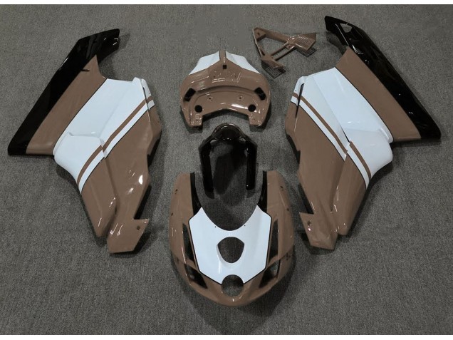 Gloss Brown & White 2003-2004 Ducati Ducati 749 999 Motorcycle Fairing Gloss Brown & White 2003-2004 Ducati Ducati 749 999 Motorcycle Fairing