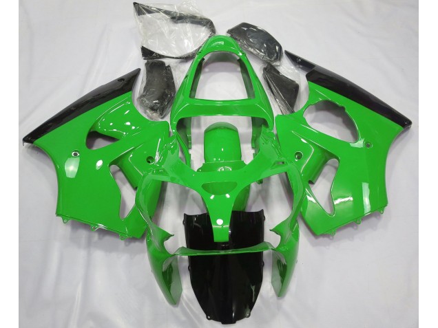 Gloss Green & Black 2000-2002 Kawasaki ZX6R Motorcycle Fairing Gloss Green & Black 2000-2002 Kawasaki ZX6R Motorcycle Fairing