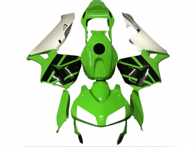 Gloss Green & Matte Silver 2003-2004 Honda CBR600RR Motorcycle Fairing Gloss Green & Matte Silver 2003-2004 Honda CBR600RR Motorcycle Fairing