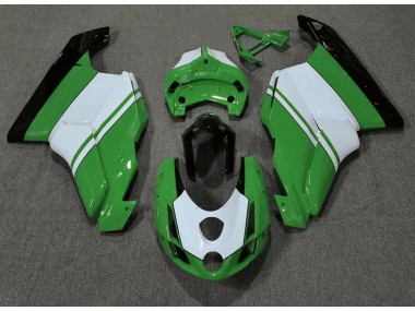 Gloss Green & White 2003-2004 Ducati Ducati 749 999 Motorcycle Fairing