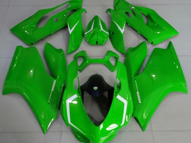 Gloss Green & White 2011-2014 Ducati Ducati 1199 Motorcycle Fairing