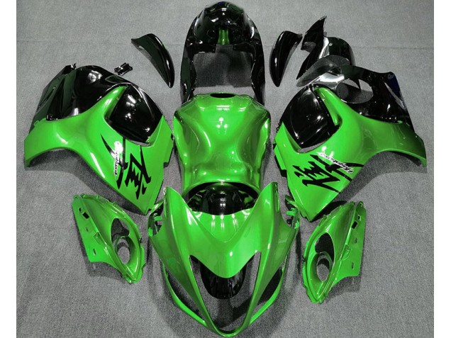 Gloss Green and Black 2008-2020 Suzuki GSXR 1300 Hayabusa Motorcycle Fairing Gloss Green and Black 2008-2020 Suzuki GSXR 1300 Hayabusa Motorcycle Fairing