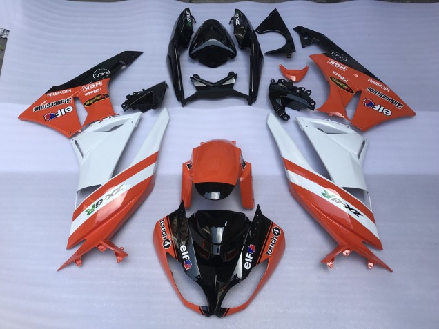 Gloss Orange & Logos 2009-2012 Kawasaki ZX6R Motorcycle Fairing Gloss Orange & Logos 2009-2012 Kawasaki ZX6R Motorcycle Fairing
