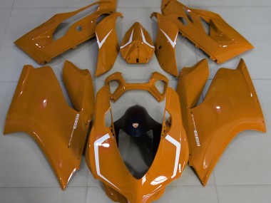 Gloss Orange & White 2011-2014 Ducati Ducati 1199 Motorcycle Fairing