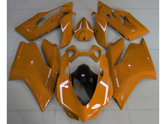 Gloss Orange & White 2011-2014 Ducati Ducati 1199 Motorcycle Fairing Gloss Orange & White 2011-2014 Ducati Ducati 1199 Motorcycle Fairing