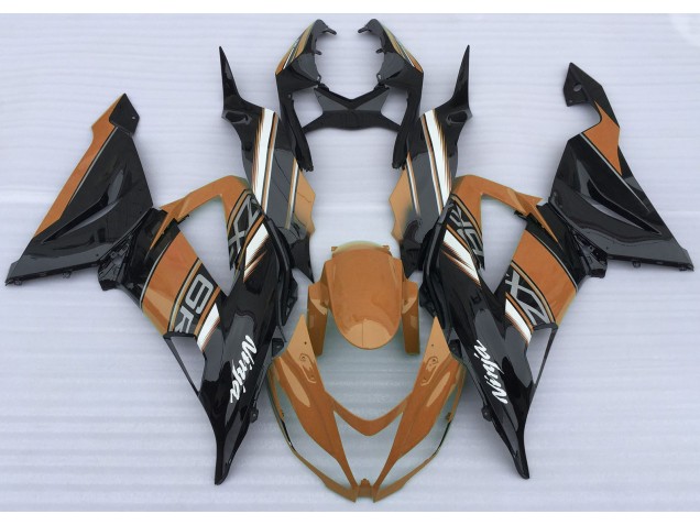 Gloss Orange and Black 2013-2018 Kawasaki ZX6R Motorcycle Fairing Gloss Orange and Black 2013-2018 Kawasaki ZX6R Motorcycle Fairing
