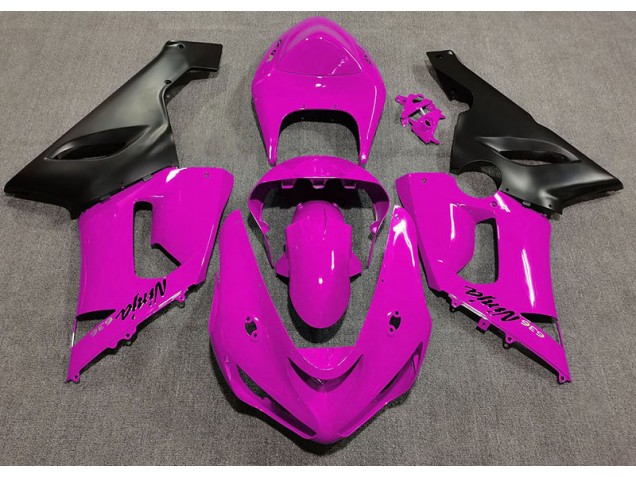 Gloss Pink 2005-2006 Kawasaki ZX6R Motorcycle Fairing Gloss Pink 2005-2006 Kawasaki ZX6R Motorcycle Fairing