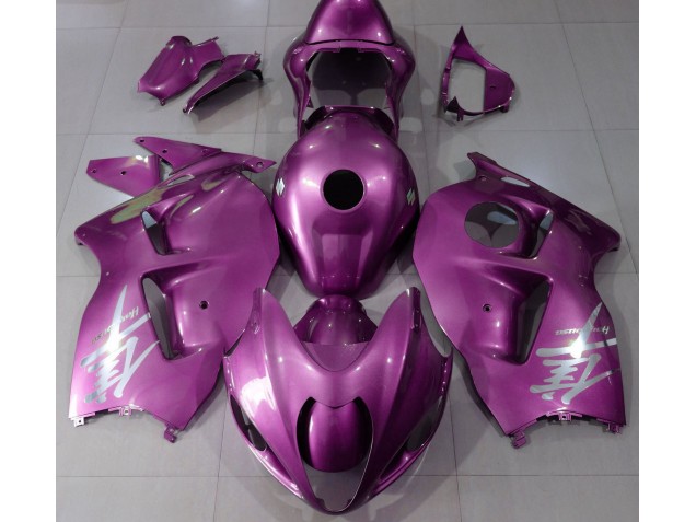 Gloss Pink & Silver Logo 1997-2007 Suzuki GSXR 1300 Hayabusa Motorcycle Fairing Gloss Pink & Silver Logo 1997-2007 Suzuki GSXR 1300 Hayabusa Motorcycle Fairing