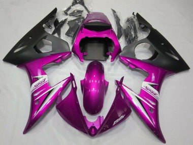 Gloss Pink & White 2003-2004 Yamaha R6 Motorcycle Fairing