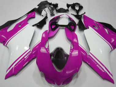 Gloss Pink White and Black 2011-2014 Ducati Ducati 1199 Motorcycle Fairing