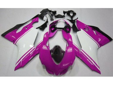 Gloss Pink White and Black 2011-2014 Ducati Ducati 1199 Motorcycle Fairing