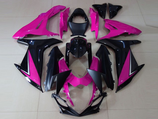 Gloss Pink and Black 2011-2024 Suzuki GSXR 600-750 Motorcycle Fairing Gloss Pink and Black 2011-2024 Suzuki GSXR 600-750 Motorcycle Fairing