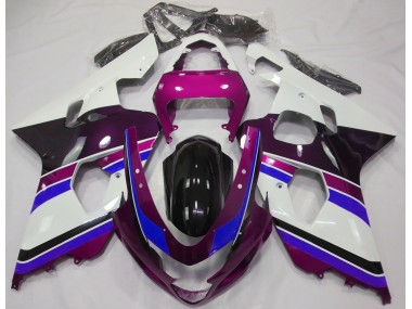 Gloss Pink and Blue 2004-2005 Suzuki GSXR 600-750 Motorcycle Fairing