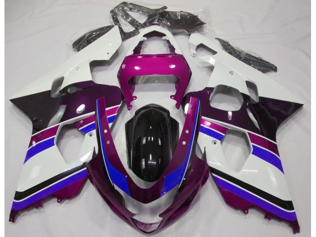 Gloss Pink and Blue 2004-2005 Suzuki GSXR 600-750 Motorcycle Fairing Gloss Pink and Blue 2004-2005 Suzuki GSXR 600-750 Motorcycle Fairing