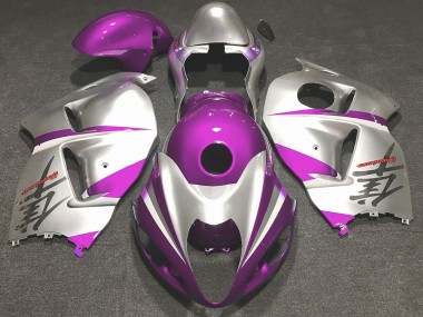 Gloss Pink and Silver 1997-2007 Suzuki GSXR 1300 Hayabusa Motorcycle Fairing