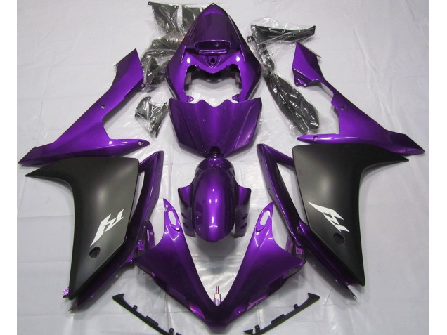 Gloss Purple and Black 2007-2008 Yamaha R1 Motorcycle Fairing