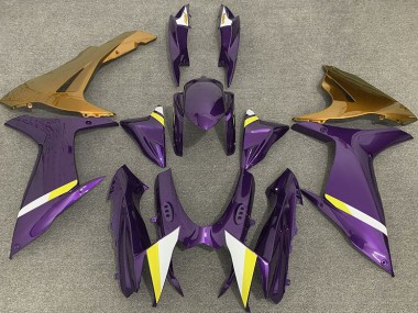 Gloss Purple and Gold 2011-2024 Suzuki GSXR 600-750 Motorcycle Fairing