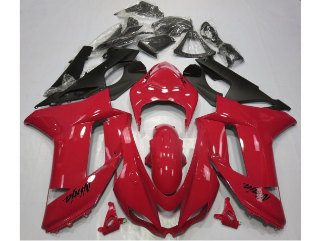 Gloss Red 2007-2008 Kawasaki ZX6R Motorcycle Fairing Gloss Red 2007-2008 Kawasaki ZX6R Motorcycle Fairing