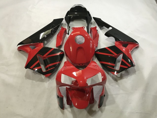 Gloss Red / Black 2003-2004 Honda CBR600RR Motorcycle Fairing Gloss Red / Black 2003-2004 Honda CBR600RR Motorcycle Fairing