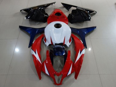 Gloss Red / White 2009-2012 Honda CBR600RR Motorcycle Fairing