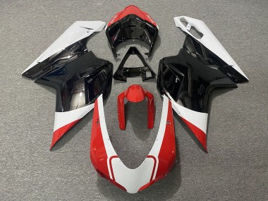 Gloss Red White and Black 2007-2014 Ducati Ducati 848 1098 1198 Motorcycle Fairing