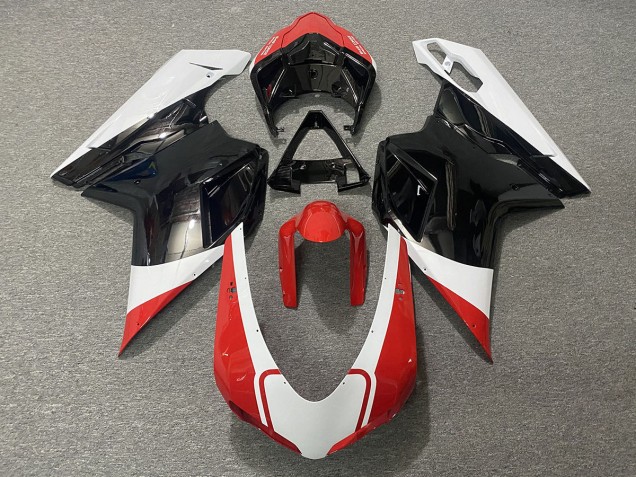 Gloss Red White and Black 2007-2014 Ducati Ducati 848 1098 1198 Motorcycle Fairing Gloss Red White and Black 2007-2014 Ducati Ducati 848 1098 1198 Motorcycle Fairing