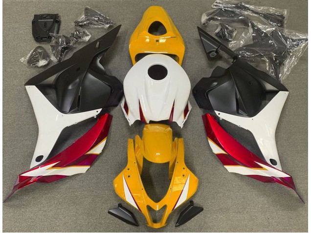 Gloss Red White and Yellow 2009-2012 Honda CBR600RR Motorcycle Fairing Gloss Red White and Yellow 2009-2012 Honda CBR600RR Motorcycle Fairing