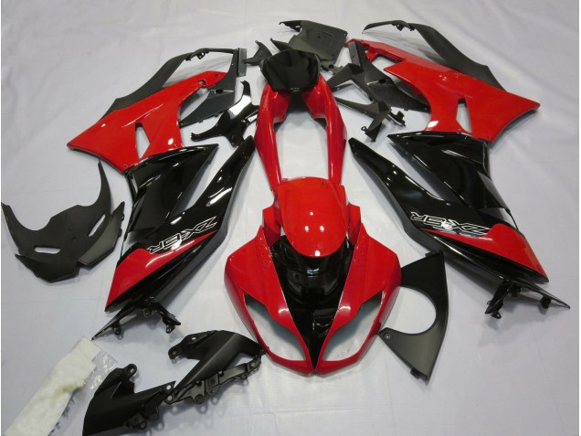 Gloss Red and Black 2009-2012 Kawasaki ZX6R Motorcycle Fairing Gloss Red and Black 2009-2012 Kawasaki ZX6R Motorcycle Fairing